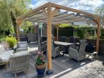 Grå Harmonikadug / Sejldug til Pergola