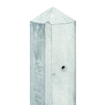 10x10  cm Ende Beton Stolper  IJssel hvid/grå diamanthoved Flere Længder 
