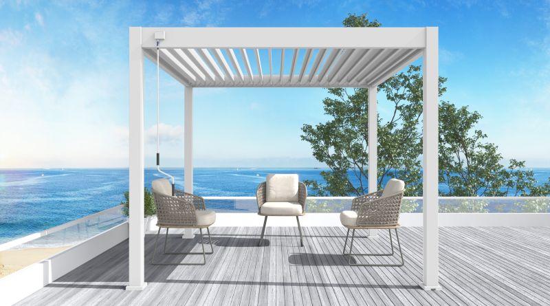 Alu Pergola Toronto – Fritstående Elegance i Hvid PETER-HOLMBERG 