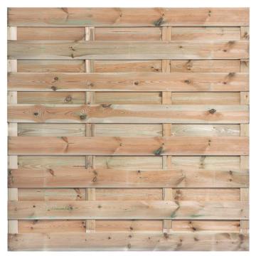 Havehegn grønimprægneret Høvlet  fyr, 15-planke 180 x 180 cm vandret PEFC