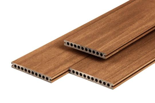 Komposit Terrassebræt 2 3 × 210 mm TEAK  Halvmassiv   | FSC | Klipsesystem Flere Varianter 