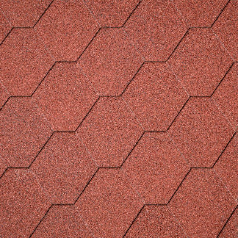 Hexagon Selvklæbende sekskantet Rød TagShingels PETER-HOLMBERG 