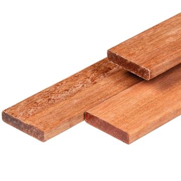 16 x 70 x 1800 mm  Hårdttræ Keruing bræt ovntørret & høvlet, 4 afrundede kanter