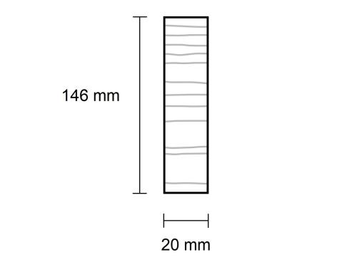 Forrammetræ eg 20 x 146 EG PETER-HOLMBERG 