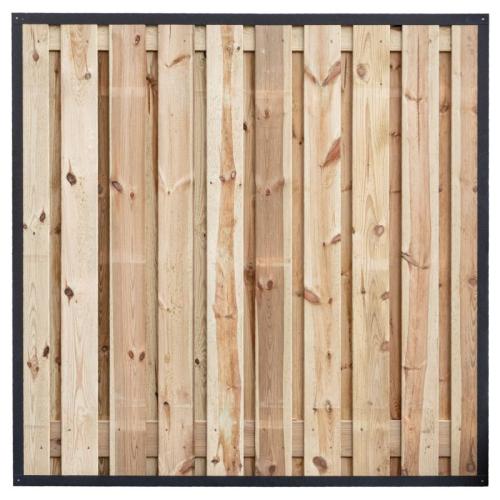 Perfect stålramme afslutning antracit – 180 x 180 cm til hegn og plankeværk PETER-HOLMBERG