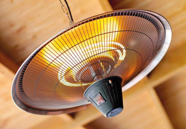 Terrassevarmer loftlampe model til inde og ude 