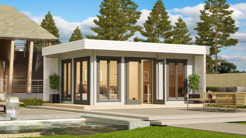 Saunahus med 3 rum  | 70 mm |   18 m2 PETER-HOLMBERG 