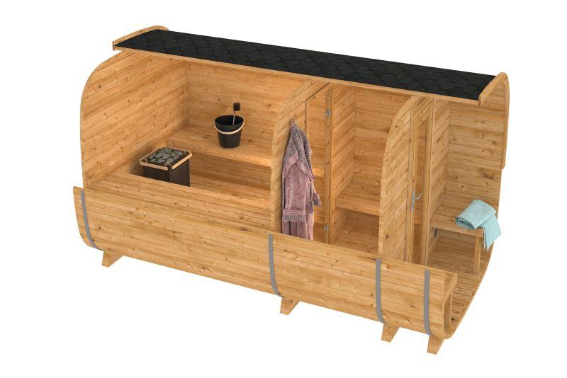 Sauna Cube 390 cm i Thermowood – 42 mm PETER-HOLMBERG 
