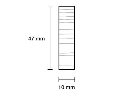 10 x 47 x 2420 mm Mahagoni Forramme PETER-HOLMBERG 1