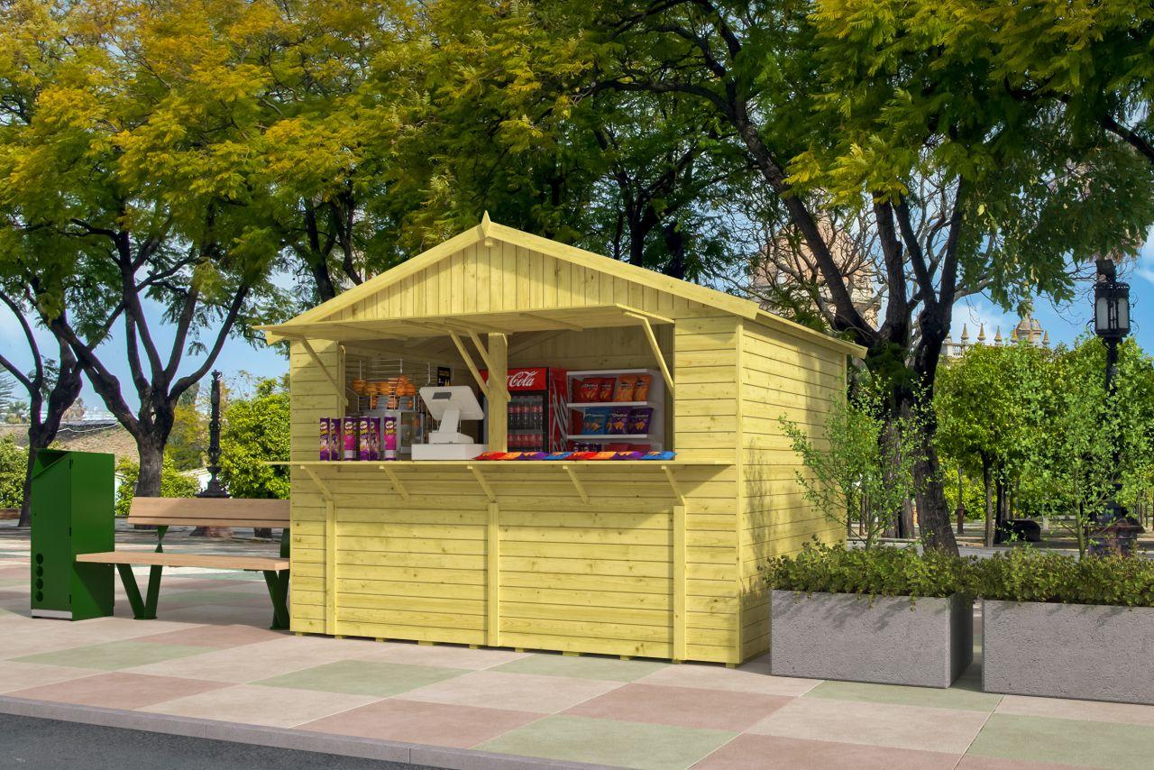 Salgsbod  | 16 mm | grønimprægneret| 308 x 243 cm PETER-HOLMBERG 1