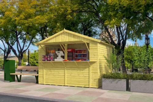 Salgsbod  | 16 mm | grønimprægneret| 308 x 243 cm PETER-HOLMBERG 1