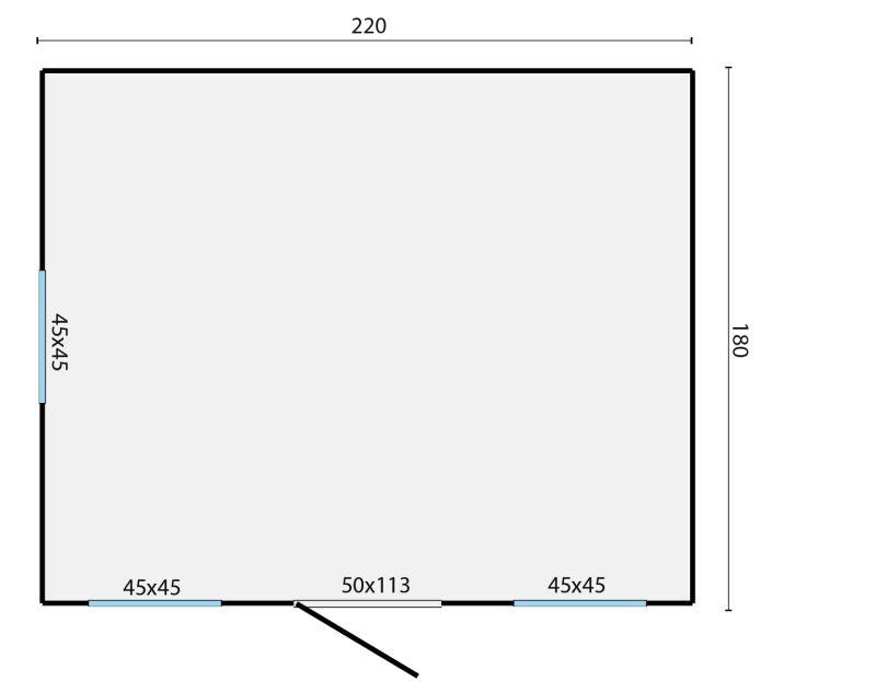 Legehus i træ  Iloa 3,9 m² med hems PETER-HOLMBERG 