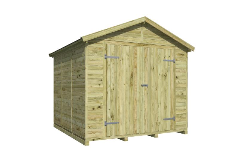 Redskabsskur 231 x 224 cm – Imprægneret og høvlet gran 5,17 m2 PETER-HOLMBERG