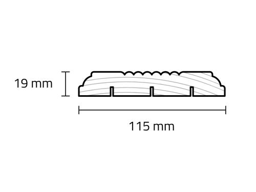 Dekorationsliste 19 x 115 x 2400 mm – Fyr – Ubehandlet (Massiv) PETER-HOLMBERG 1