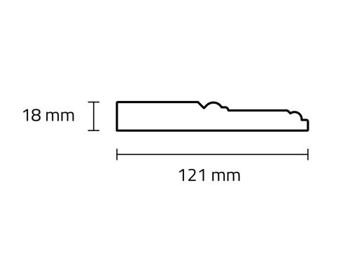Dekorationslister 18 x 121 x 2800 mm MDF PETER-HOLMBERG 