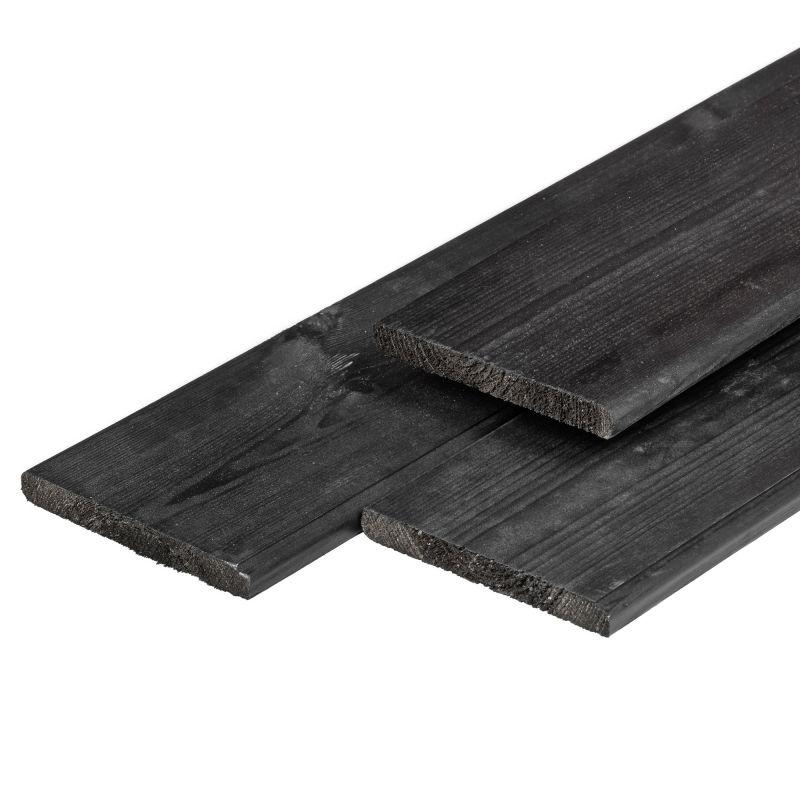 16 x 140 mm Sortmalet Høvlet Bræt – Fyr | PEFC Sort Beklædning i Flere ...