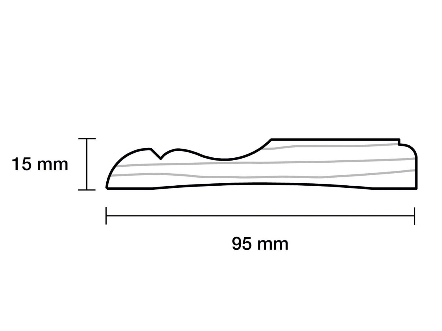 Dekorationsliste 15 x 95 x 2400 mm Fyr PETER-HOLMBERG 