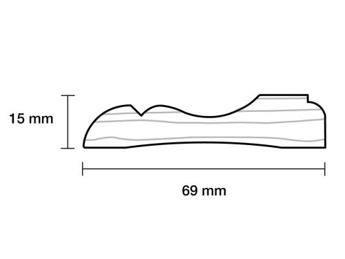 Dekorationsliste 15 x 69 x 2400 mm Fyr Hvid RAL 9016 PETER-HOLMBERG