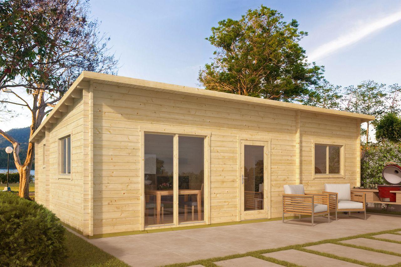 Bjælkehytte Palma 44 mm Ubehandlet 34 m2 PETER-HOLMBERG 