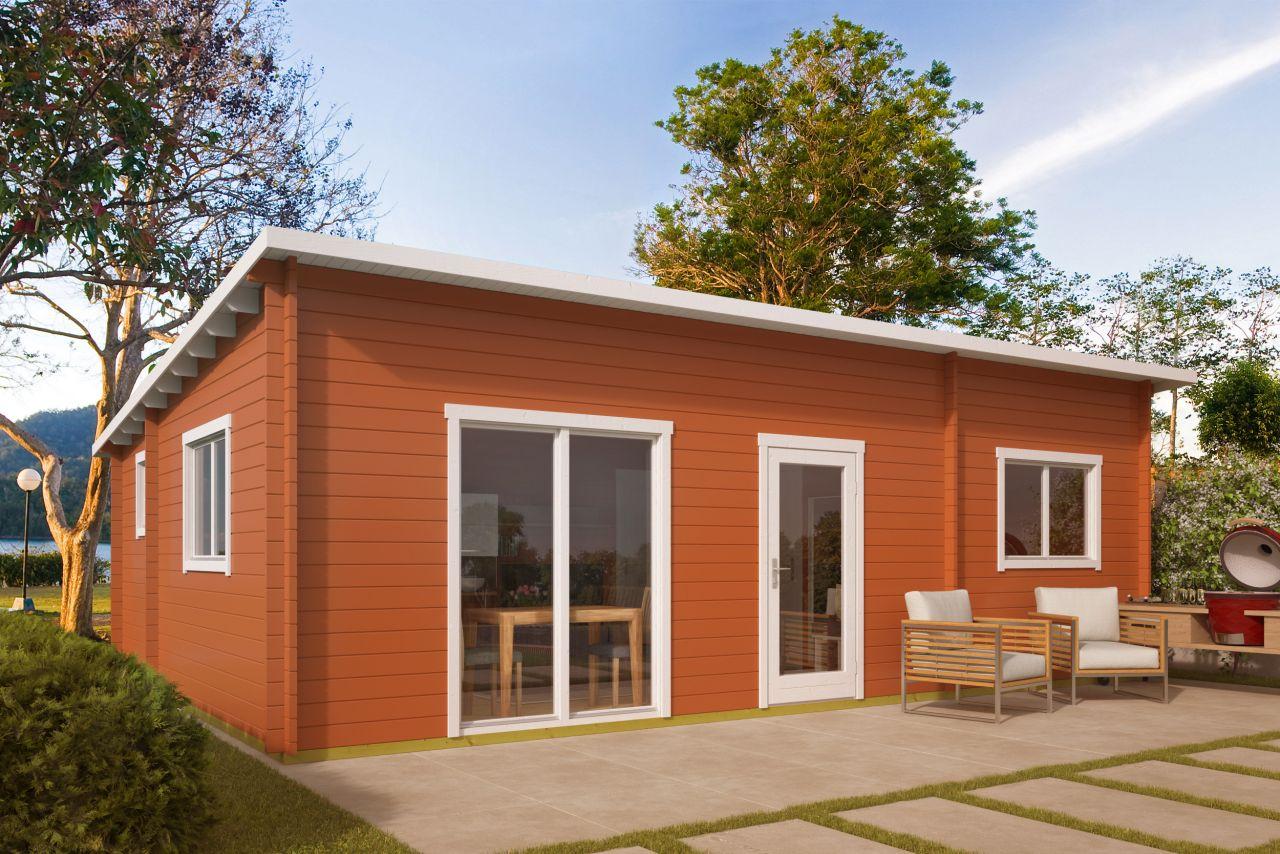 Bjælkehytte Palma 44 mm Ubehandlet 34 m2 PETER-HOLMBERG 