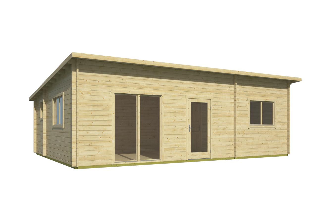 Bjælkehytte Palma 44 mm Ubehandlet 34 m2 PETER-HOLMBERG 