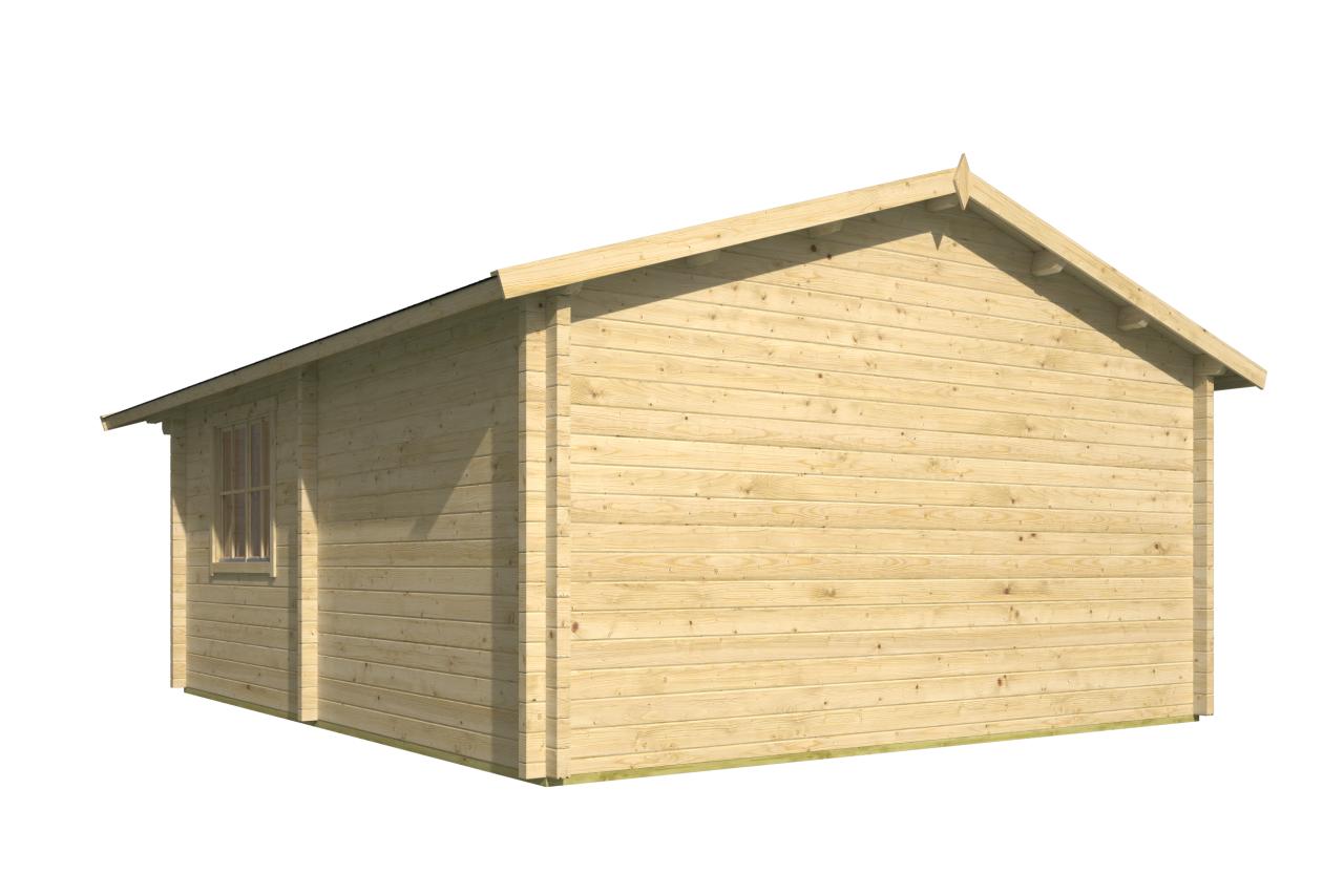 Bjælkehytte Vium 70 mm ubehandlet gran 26,3 m2 PETER-HOLMBERG 