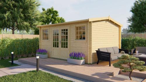 Bjælkehytte Jenny – 40 mm – 14,2 m² PETER-HOLMBERG 