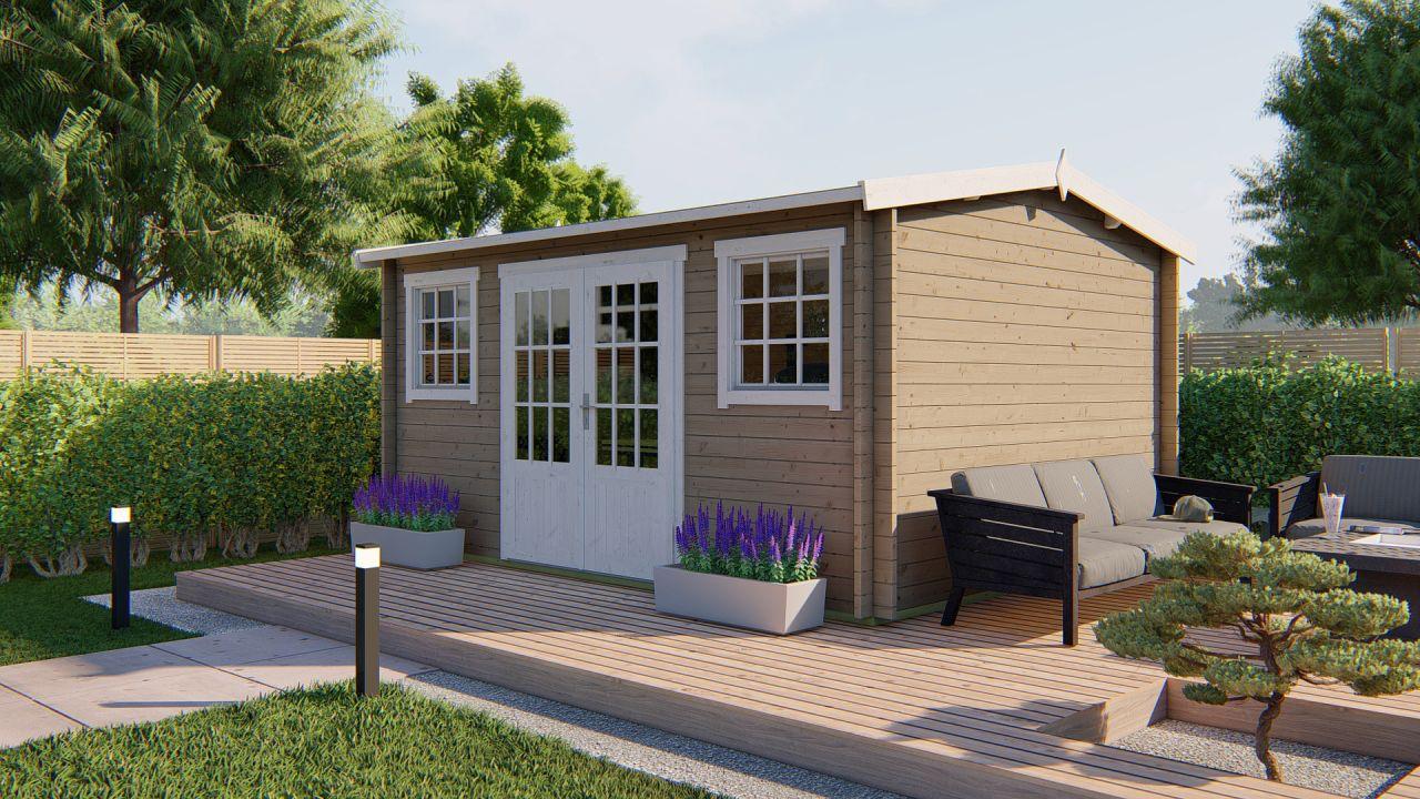 Bjælkehytte Jenny – 40 mm – 14,2 m² PETER-HOLMBERG 