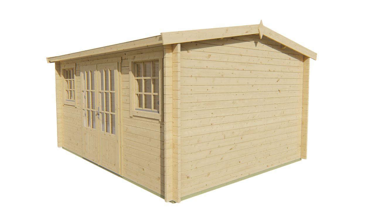 Bjælkehytte Jenny – 40 mm – 14,2 m² PETER-HOLMBERG 