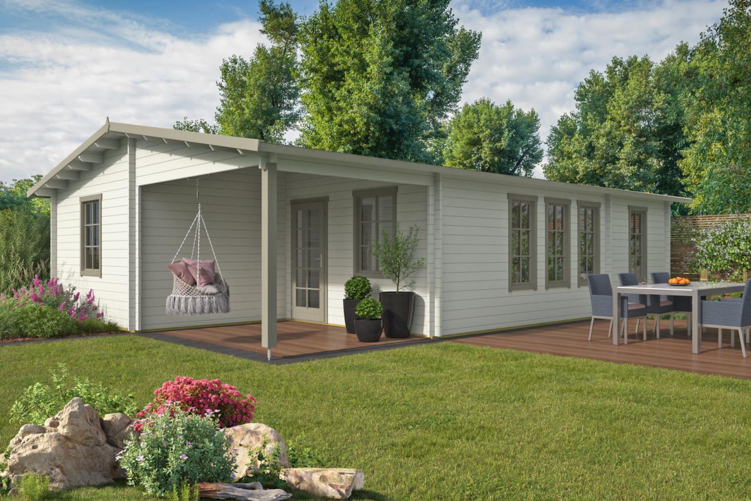 Bjælkehytte Løkken havehus 44 mm 59,9 m² PETER-HOLMBERG