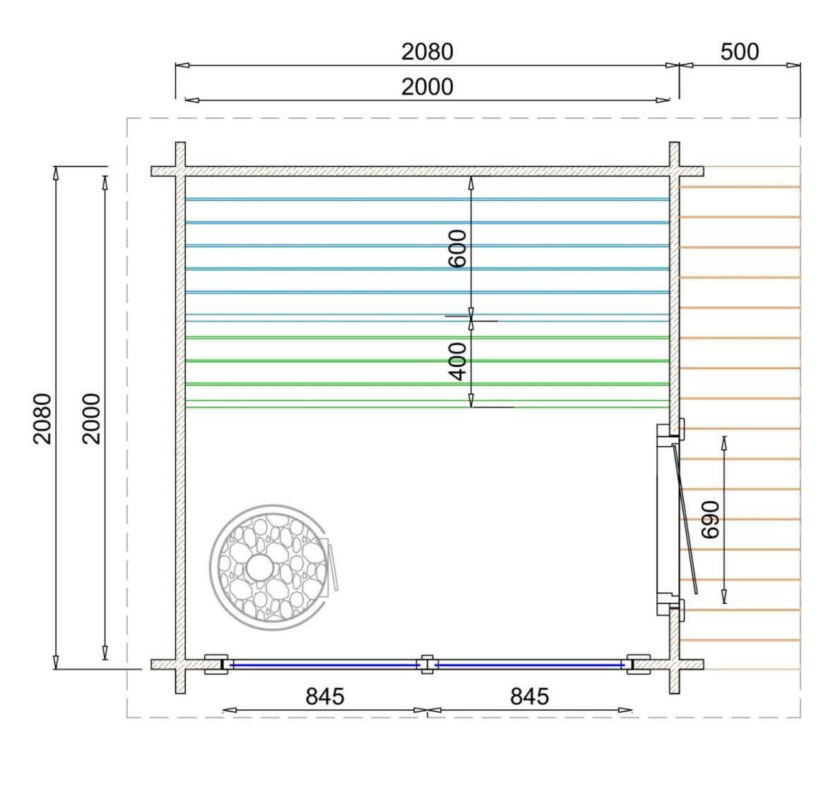 Saunahus Tampera 40 mm PETER-HOLMBERG 