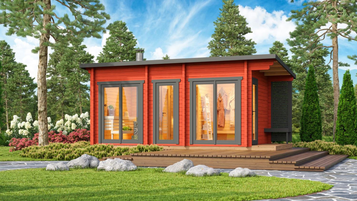 Saunahus Tampera XL 40 mm 12,4 m2 PETER-HOLMBERG