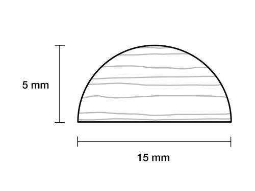 Halvstafliste Massiv Fyr 5 x 15 PETER-HOLMBERG