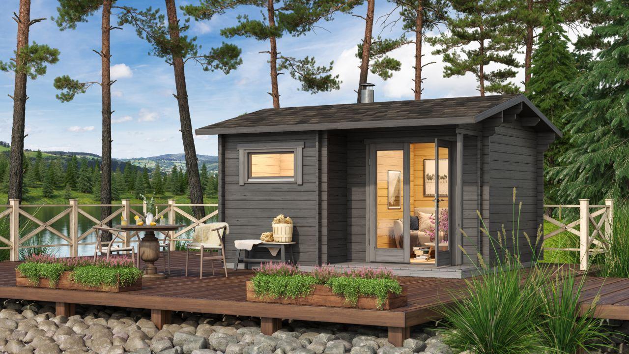 Saunahus  Julie 40 mm 11,2 m2 PETER-HOLMBERG 