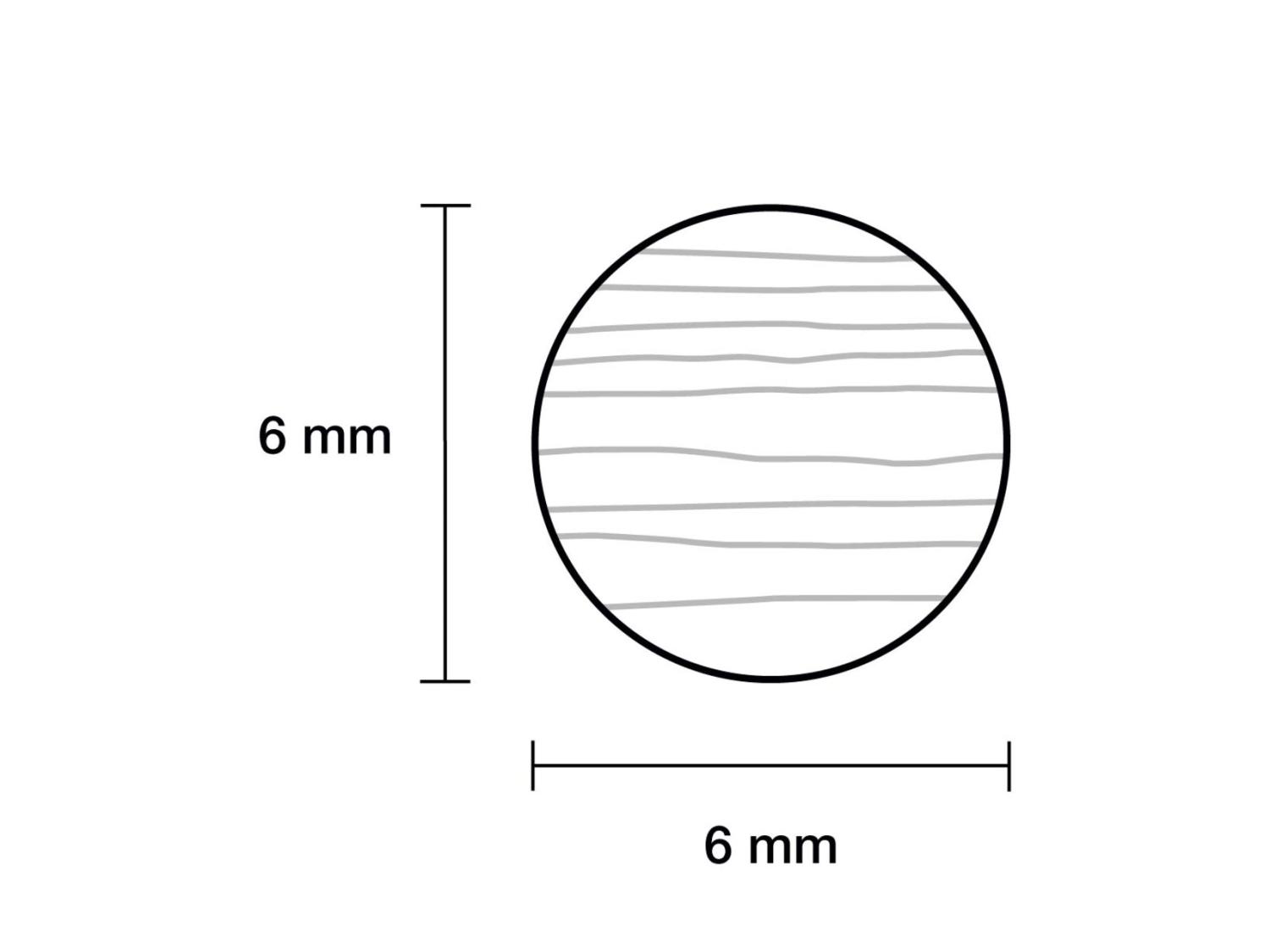 Rundstok Ø6 x 6 mm Fyr PETER-HOLMBERG 
