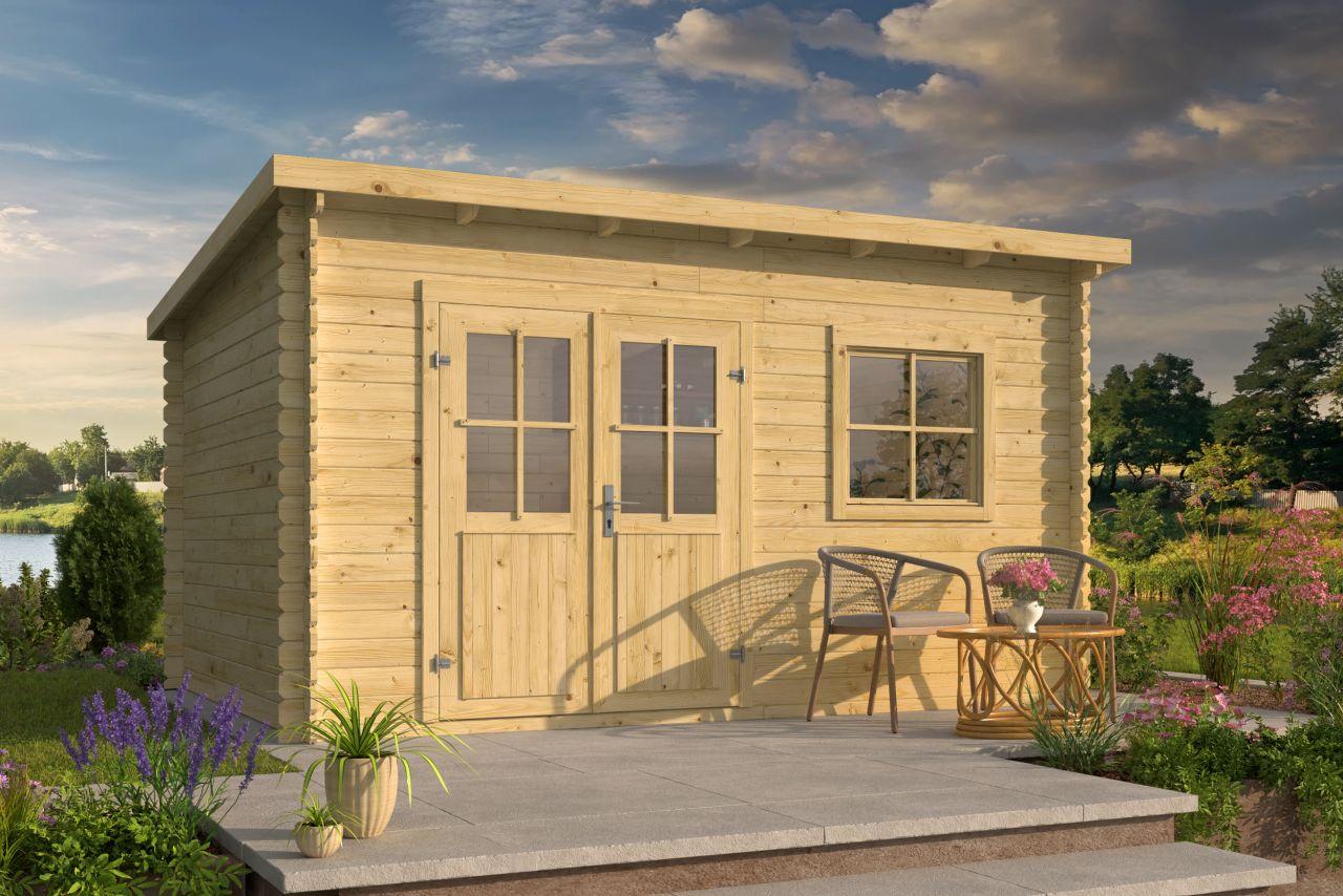 Bjælkehytte Bjerringbro 28 mm 380 x 278 cm 10,5 m2 PETER-HOLMBERG