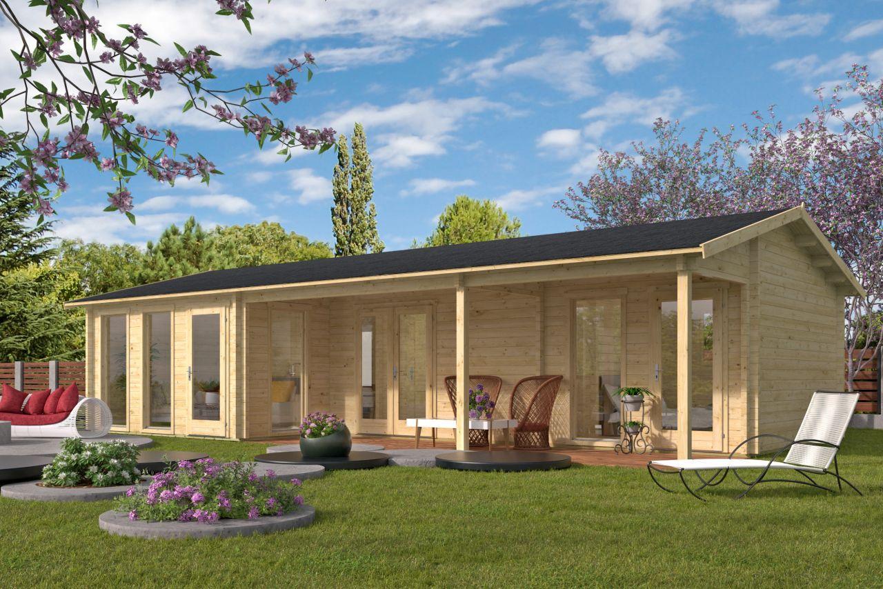 Bjælkehytte - Havehus Letter | 70 mm |1100 x 575 cm PETER-HOLMBERG