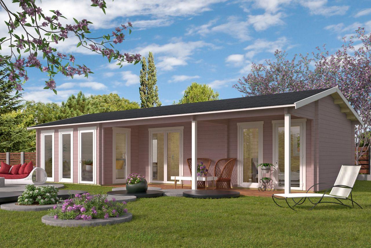 Bjælkehytte - Havehus Letter | 70 mm |1100 x 575 cm PETER-HOLMBERG