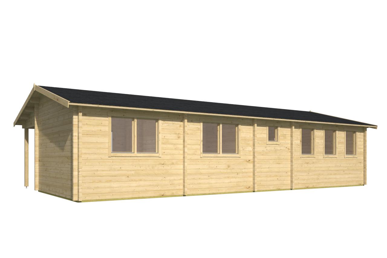 Bjælkehytte - Havehus Letter | 70 mm |1100 x 575 cm PETER-HOLMBERG