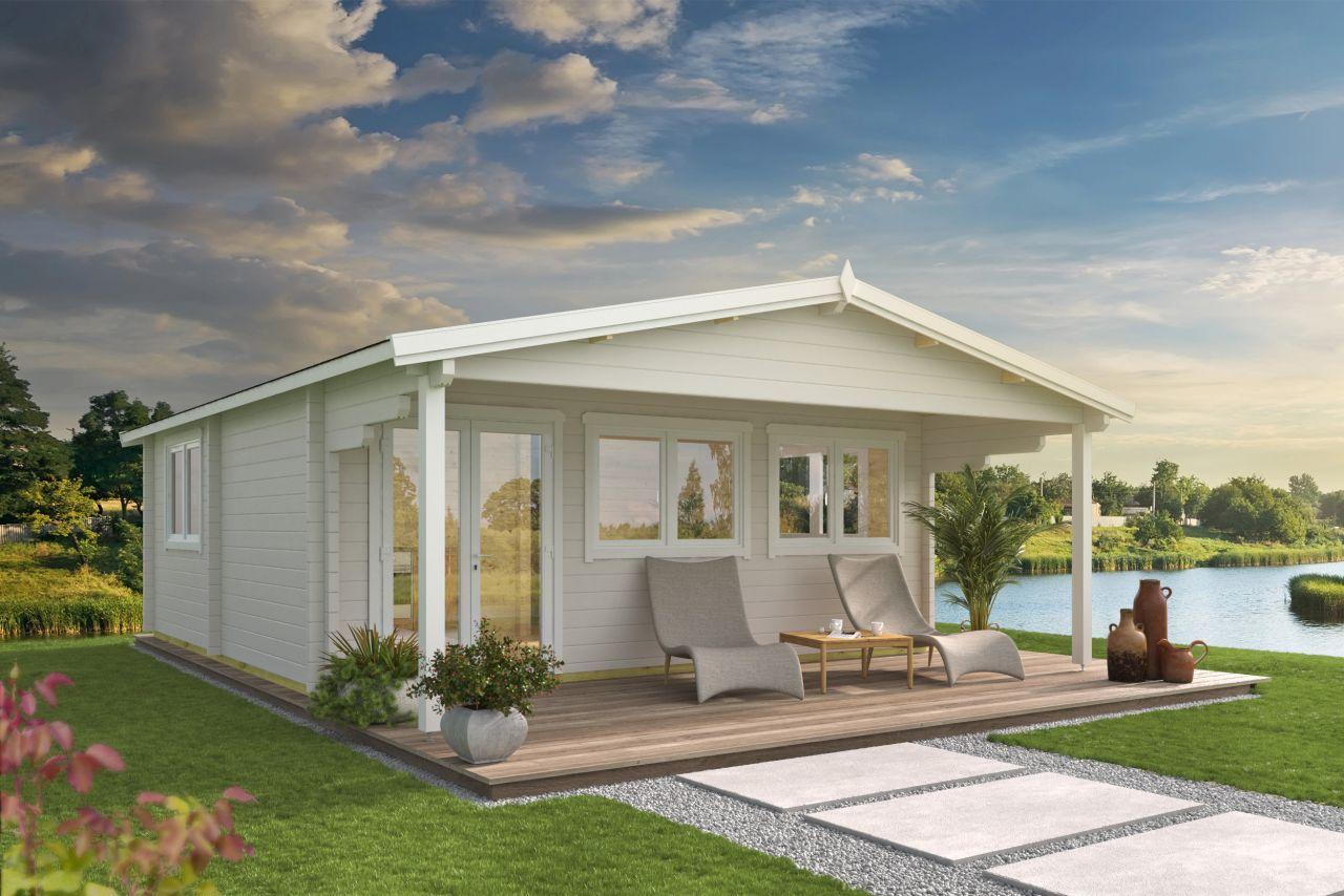 Bjælkehytte - Jels havehus | 70 mm | 575 x 575 cm 33 m2 PETER-HOLMBERG