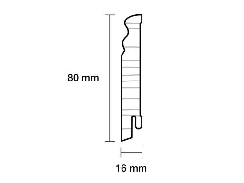 Almue fodliste 16x80 hvid folie PETER-HOLMBERG 