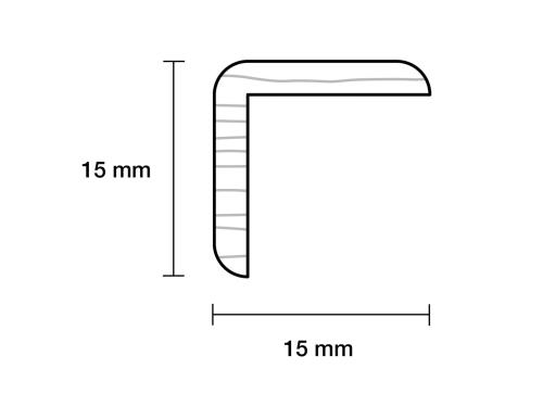 Hjørnelist 15 x 15 mm Fyr PETER-HOLMBERG 