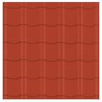 Rød Ståltagplader Glat tagsten 86 x 113,5 cm PETER-HOLMBERG