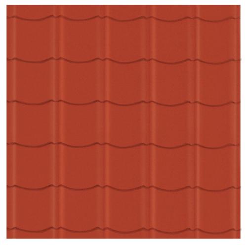 Rød Ståltagplader Glat tagsten 86 x 113,5 cm PETER-HOLMBERG