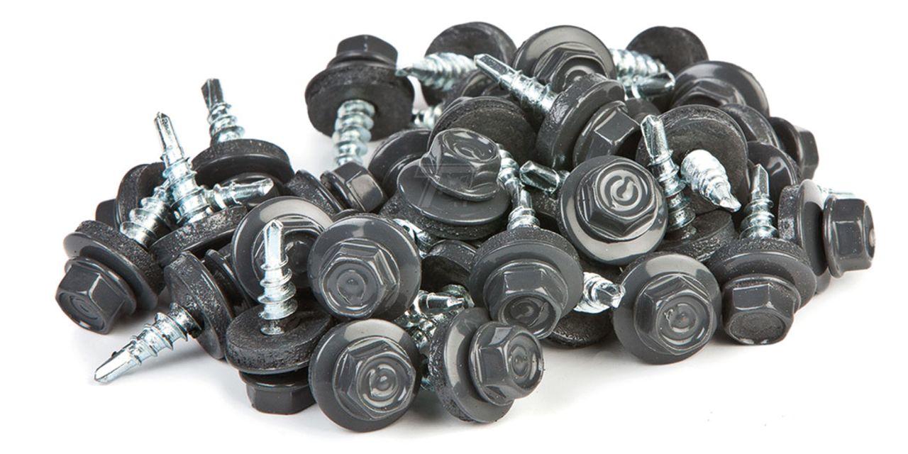 Stålpladeskruer 20 mm Antracit PETER-HOLMBERG