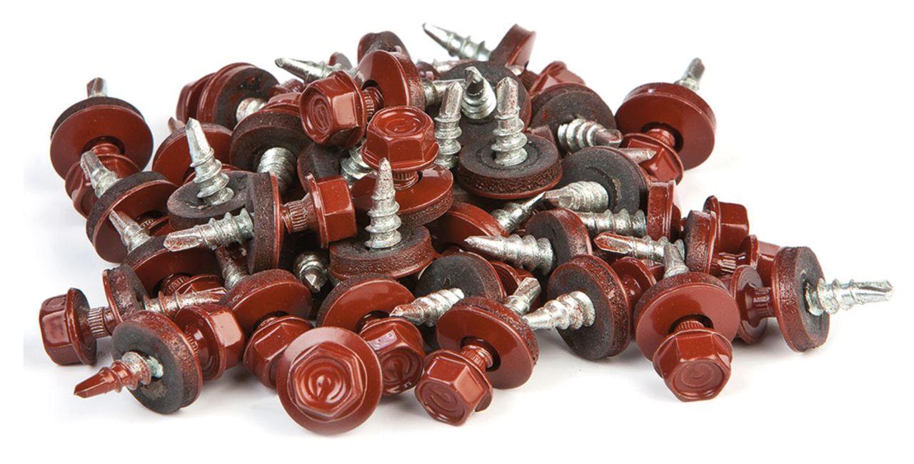 Stålpladeskruer 20 mm Rød PETER-HOLMBERG