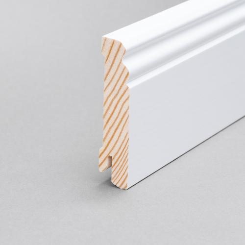 Almue Fodliste Fyr 18 x 80 mm Hvid Ral 9016 Massiv FSC PETER-HOLMBERG 