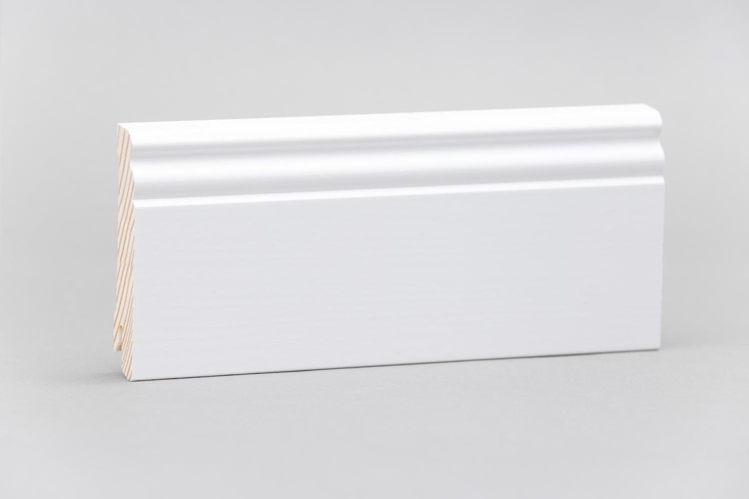 Almue Fodliste Fyr 18 x 80 mm Hvid Ral 9016 Massiv FSC PETER-HOLMBERG 