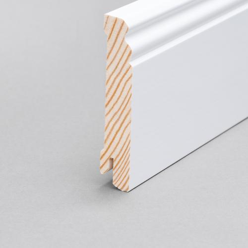 Almue Fodliste Fyr 18 x 96  mm Hvid Ral 9016 Massiv FSC PETER-HOLMBERG 