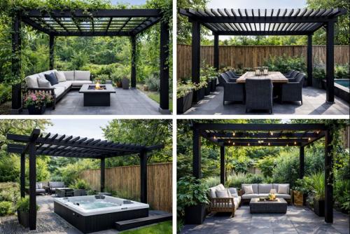 Pergola  Douglas stolpe sort  PEFC - PETER-HOLMBERG